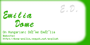 emilia dome business card
